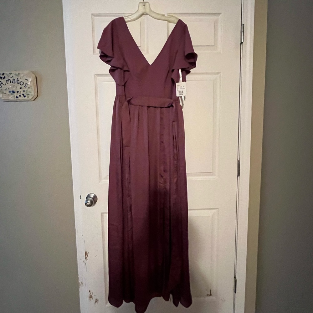 Full Length Sleeved Bridesmaid Dress